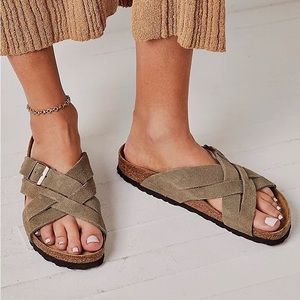 Birkenstock Lugano- Taupe. Worn once